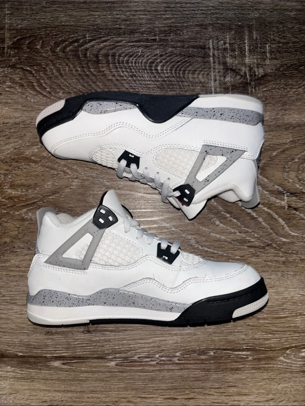 Jordan Kids White, Black & Gray Sneakers
